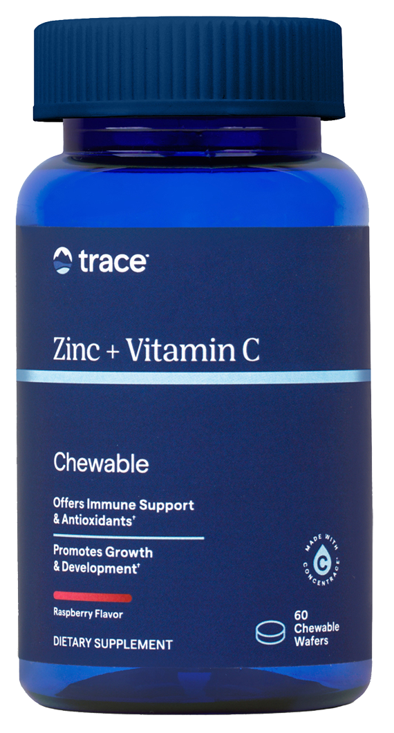 Zinc + Vitamin C Chewable Raspberry Flavor 60 Chewable Wafers